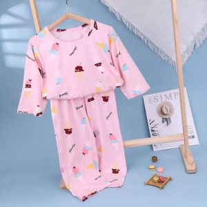 Striped jacquard air-conditioning suit (eight-quarter sleeves) 130-160
