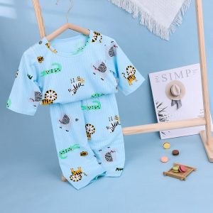 Striped jacquard air-conditioning suit (eight-quarter sleeves) 130-160