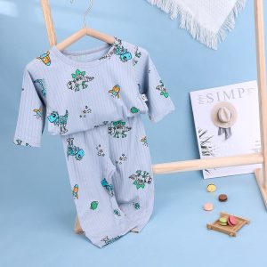 Striped jacquard air-conditioning suit (eight-quarter sleeves) 130-160