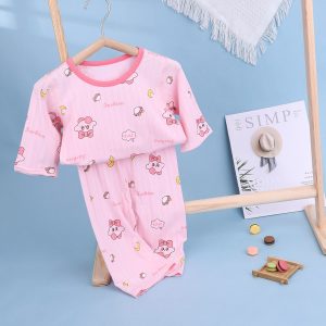 Striped jacquard air-conditioning suit (eight-quarter sleeves) 130-160