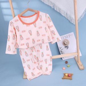 Striped jacquard air-conditioning suit (eight-quarter sleeves) 130-160