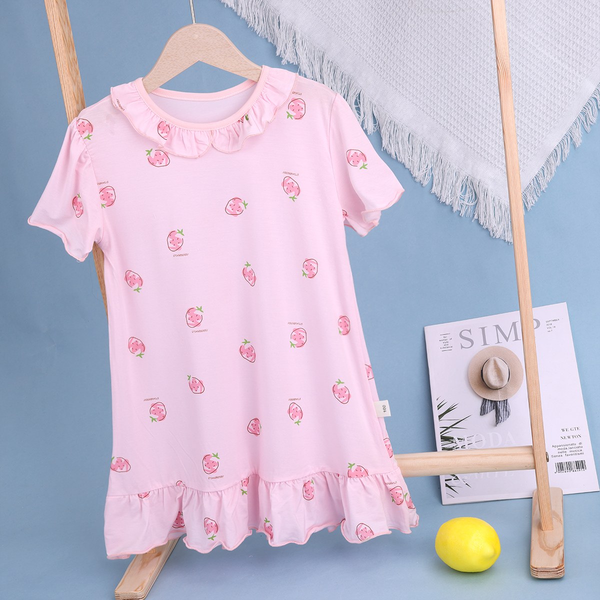 Short-sleeved princess nightgown 100-140