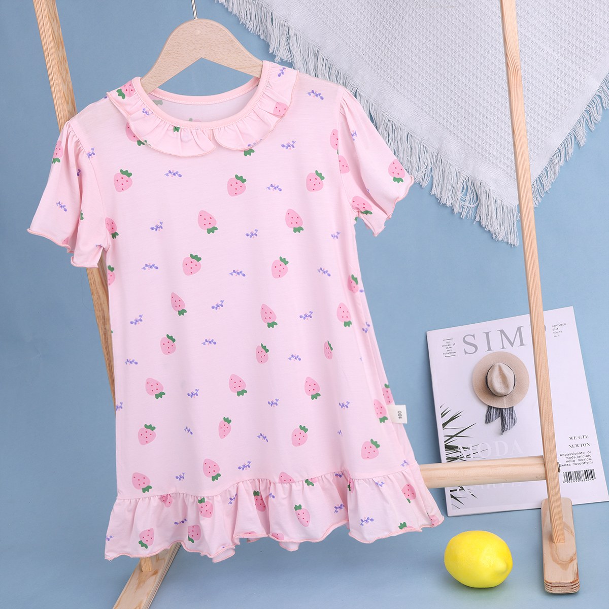 Short-sleeved princess nightgown 100-140