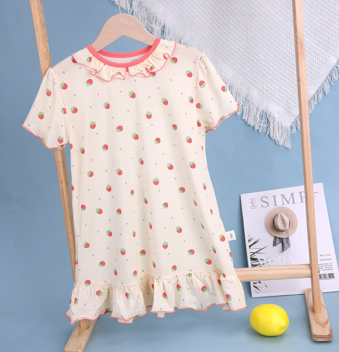 Short-sleeved princess nightgown 100-140