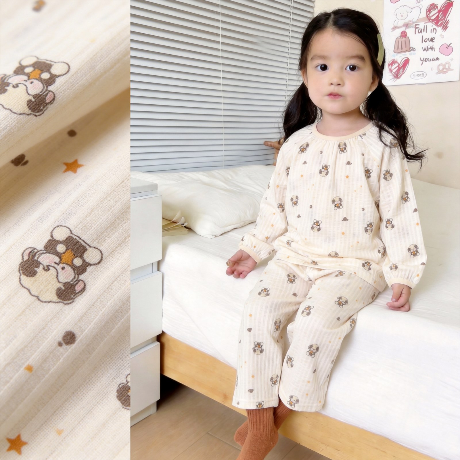 Version 2.0 air-washed cotton gauze home clothes 90-130