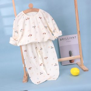 Pure cotton bubble cotton yarn children's home clothes