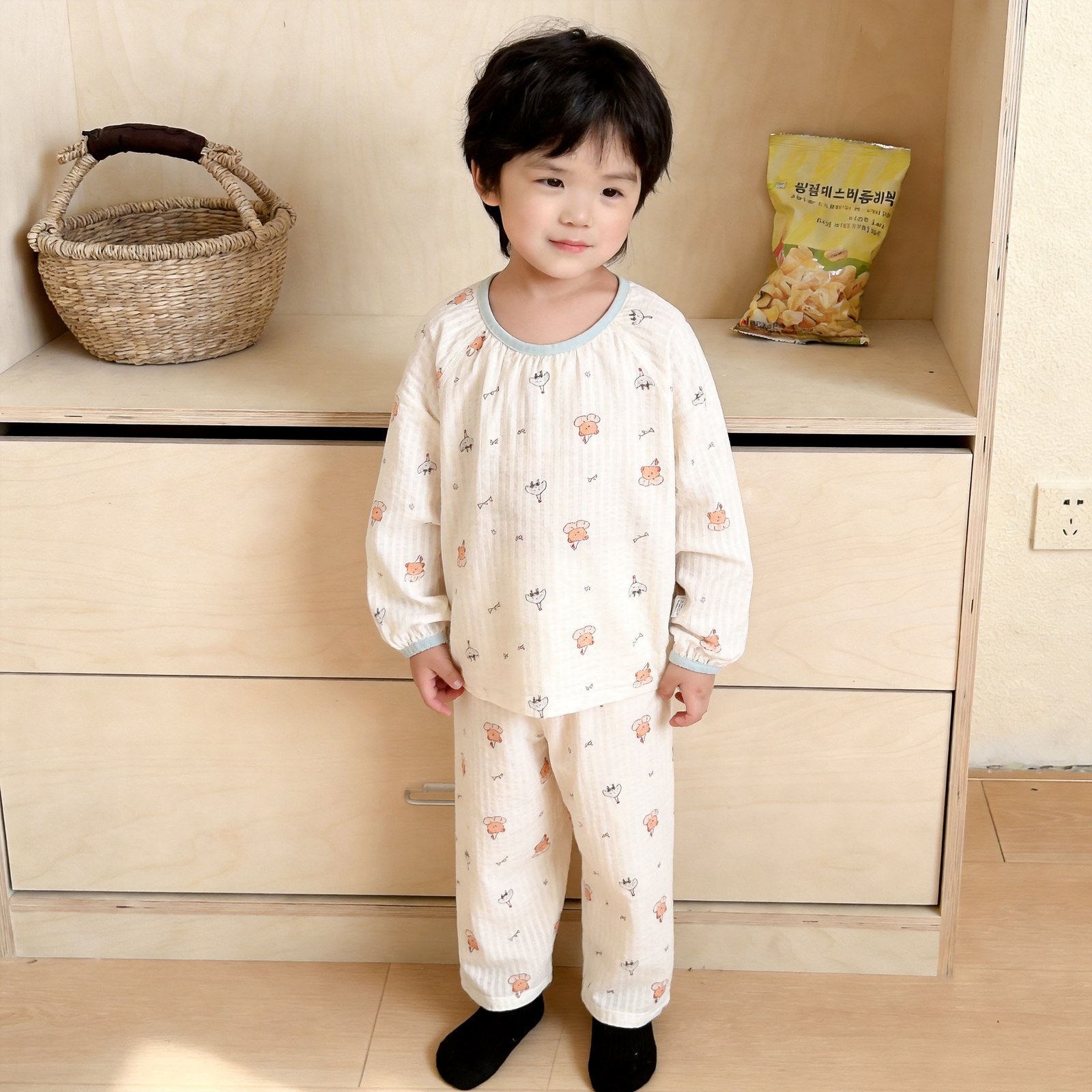 Version 2.0 air-washed cotton gauze home clothes 90-130