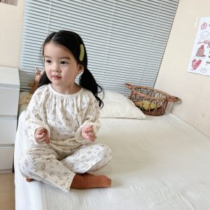 Pure cotton bubble cotton yarn children's home clothes 150-160