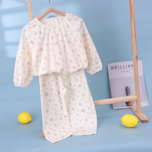 Pure cotton bubble cotton yarn children's home clothes 150-160