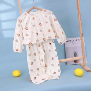 Pure cotton bubble cotton yarn children's home clothes 150-160