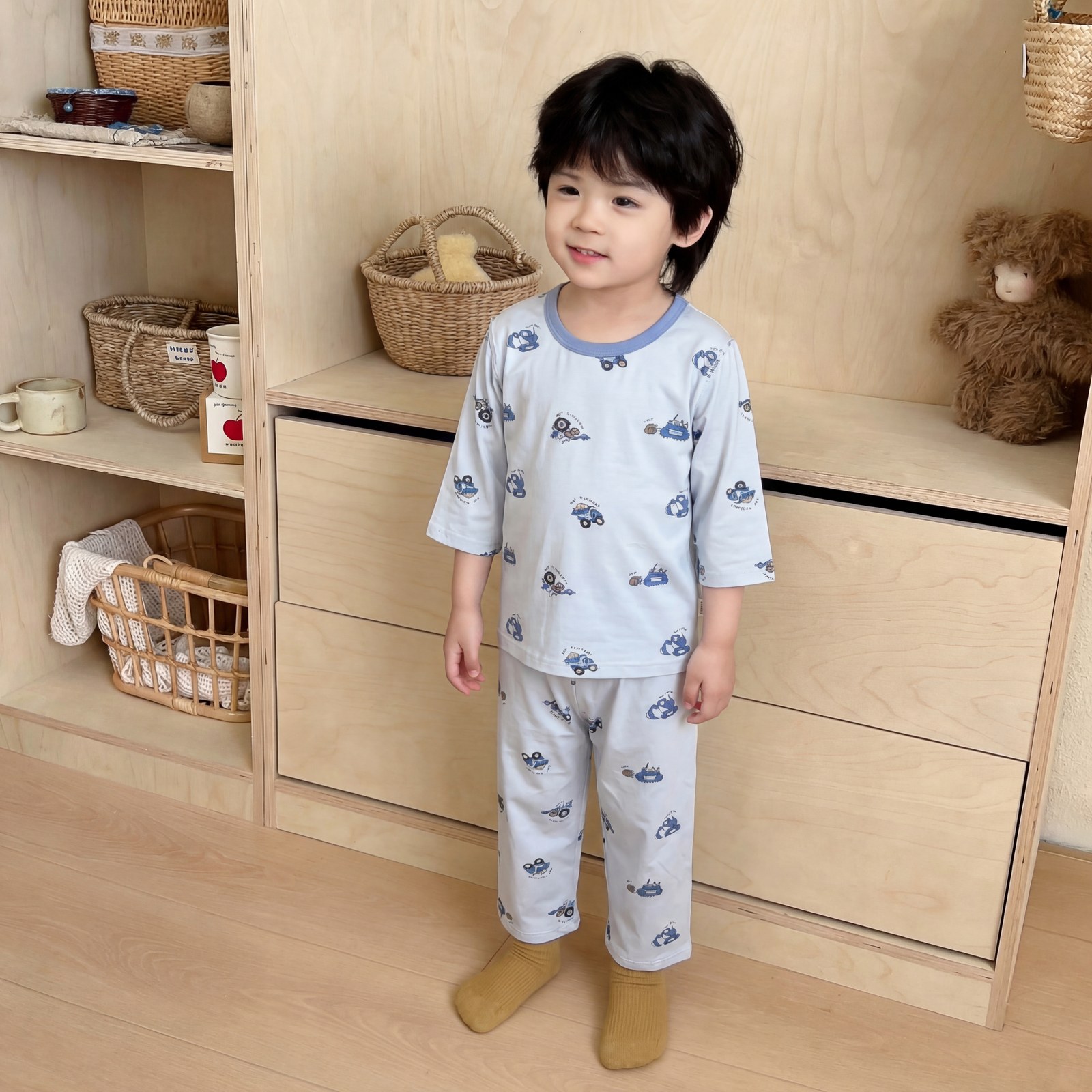 Beautiful cotton air-conditioning clothing 50.3% Lyocell 42.2% cotton 7.5% spandex (eight-quarter sleeves) 90-120