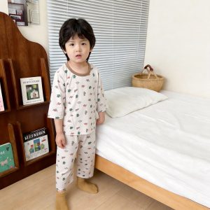 Beautiful cotton air-conditioning clothing 50.3% Lyocell 42.2% cotton 7.5% spandex (eight-quarter sleeves) 90-120