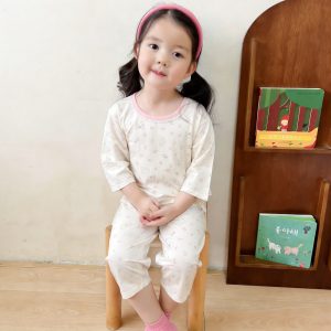Beautiful cotton air-conditioning clothing 50.3% Lyocell 42.2% cotton 7.5% spandex (eight-quarter sleeves) 90-120