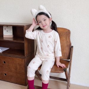 Beautiful cotton air-conditioning clothing 50.3% Lyocell 42.2% cotton 7.5% spandex (eight-quarter sleeves) 90-120