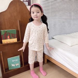 Beautiful cotton air-conditioning clothing 50.3% Lyocell 42.2% cotton 7.5% spandex (eight-quarter sleeves) 90-120