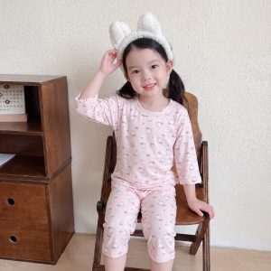 Beautiful cotton air-conditioning clothing 50.3% Lyocell 42.2% cotton 7.5% spandex (eight-quarter sleeves) 90-120