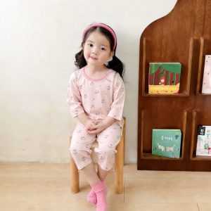 Beautiful cotton air-conditioning clothing 50.3% lyocell 42.2% cotton 7.5% spandex (eight-quarter sleeves) 130-160