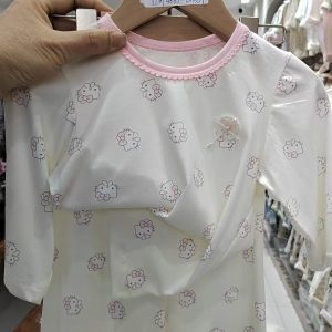 Beautiful cotton air-conditioning clothing 50.3% lyocell 42.2% cotton 7.5% spandex (eight-quarter sleeves) 110-140