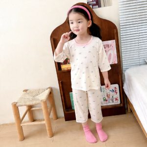 Beautiful cotton air-conditioning clothing 50.3% lyocell 42.2% cotton 7.5% spandex (eight-quarter sleeves) 110-140