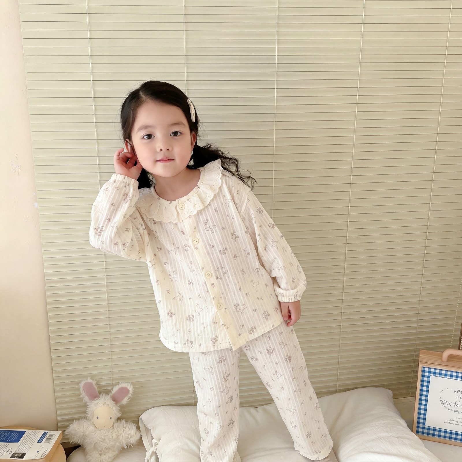 Version 2.0 air-washed cotton yarn home clothes (cardigan) 90-130