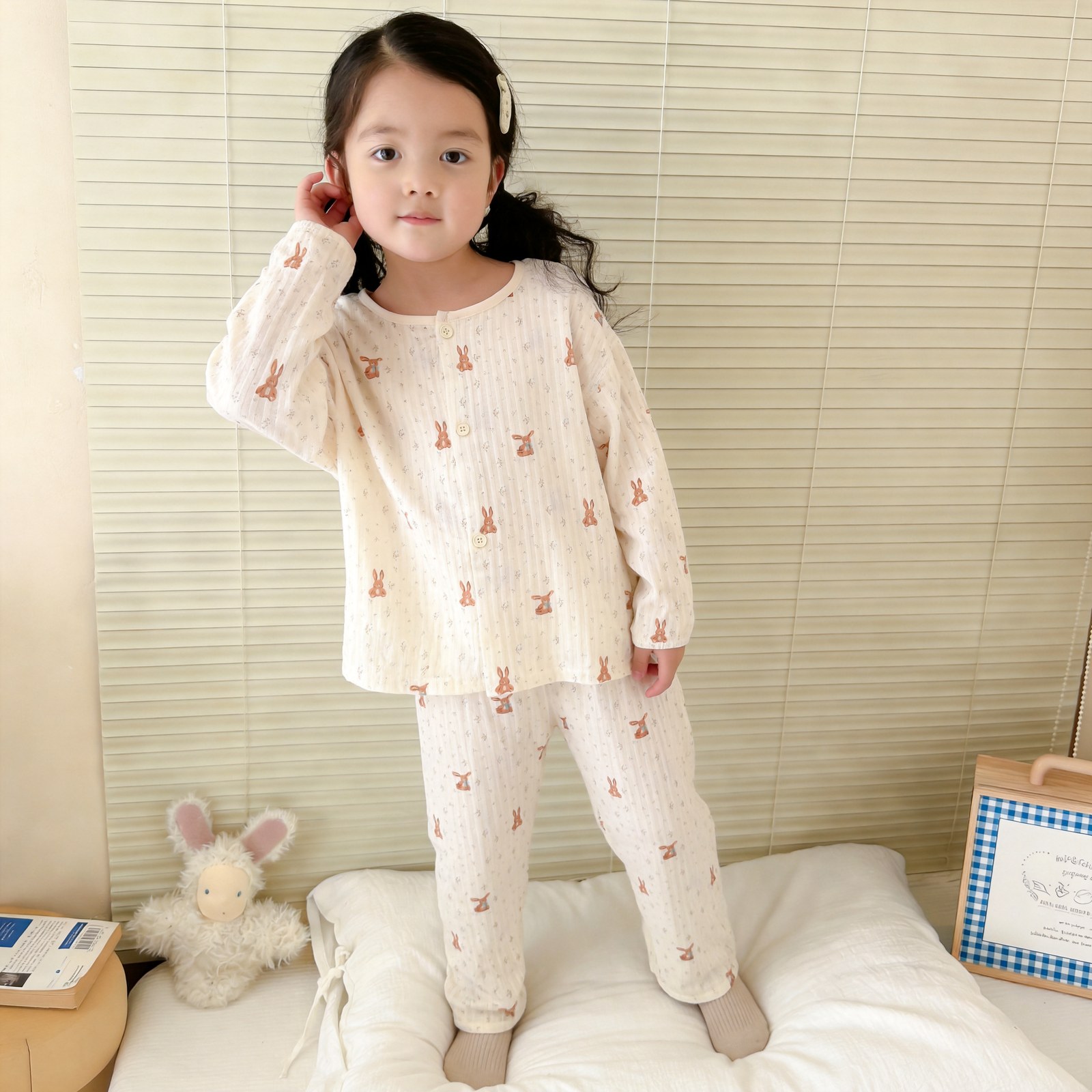Version 2.0 air-washed cotton yarn home clothes (cardigan) 90-130