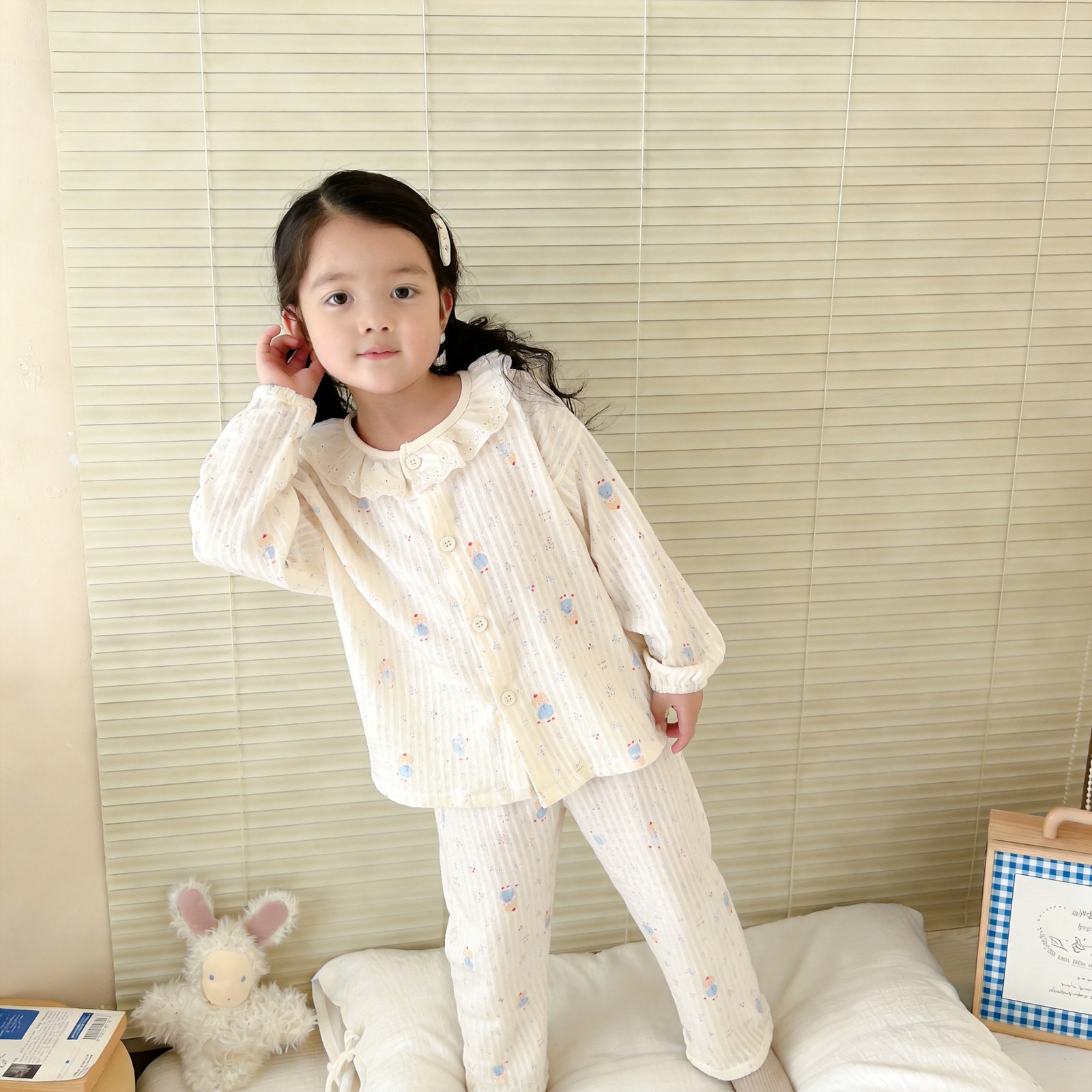 Version 2.0 air-washed cotton yarn home clothes (cardigan) M-L