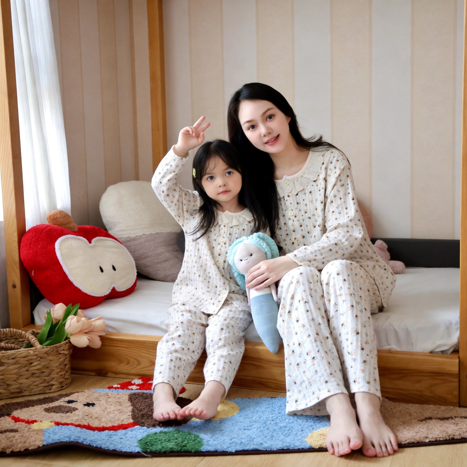 Version 2.0 air-washed cotton yarn home clothes (cardigan) M-L