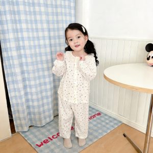 Version 2.0 air-washed cotton yarn home clothes (cardigan) 140-160