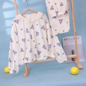 Cardigan pure cotton bubble cotton yarn children's home clothes 100-140