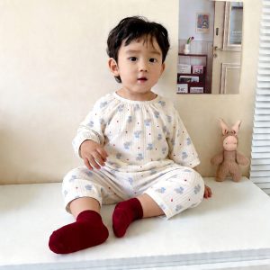 Version 2.0 air-washed cotton gauze home clothes (eight-quarter sleeves) 90-130