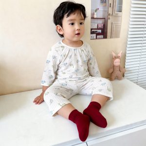 Version 2.0 air-washed cotton gauze home clothes (eight-quarter sleeves) 90-130