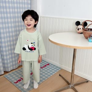 Comfortable cotton loose home clothes 95% cotton 5% spandex (eight-quarter sleeves) 90-120
