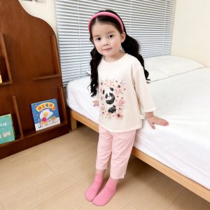 Comfortable cotton loose home clothes 95% cotton 5% spandex (eight-quarter sleeves) 170-190