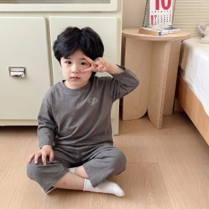 Comfortable cotton loose home clothes 95% cotton 5% spandex (eight-quarter sleeves) 170-190