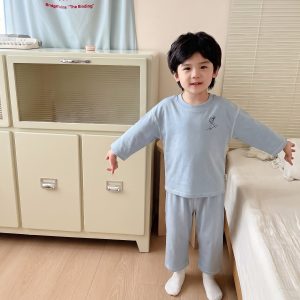 Comfortable cotton loose home clothes 95% cotton 5% spandex (eight-quarter sleeves) 170-190