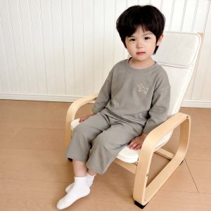Comfortable cotton loose home clothes 95% cotton 5% spandex (eight-quarter sleeves) 170-190