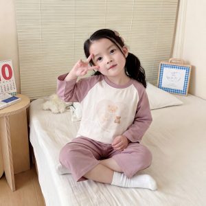 Comfortable cotton loose home clothes 95% cotton 5% spandex (eight-quarter sleeves) 170-190