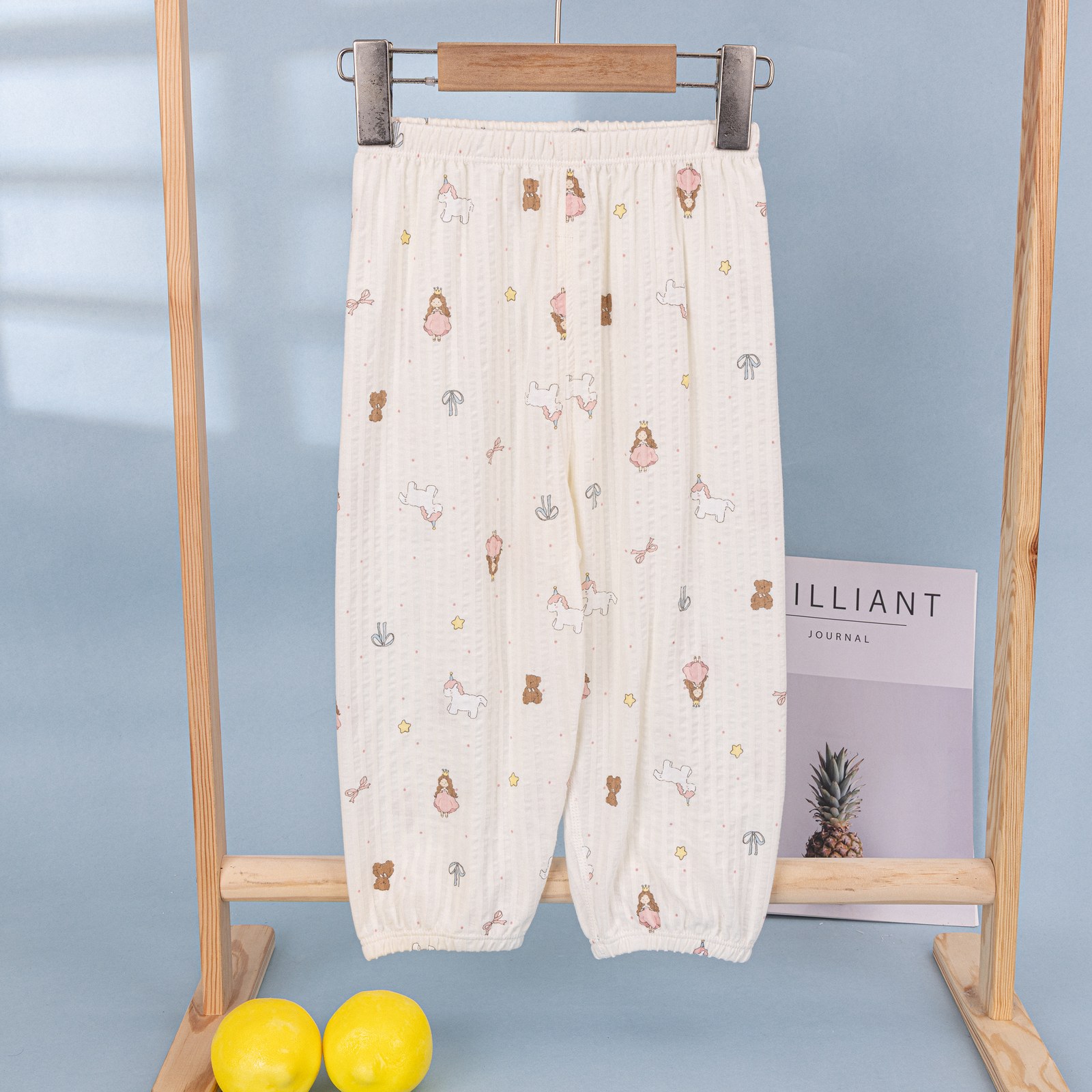 Bubble cotton gauze children's anti-mosquito pants 90-150