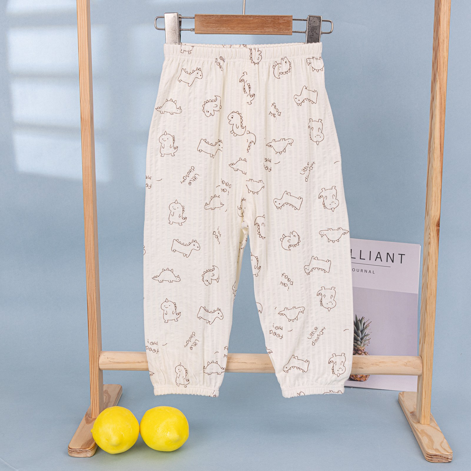 Bubble cotton gauze children's anti-mosquito pants 90-150