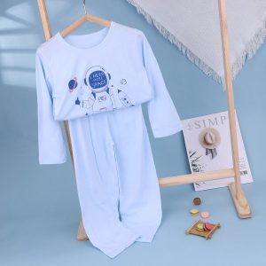 Bamboo cotton air-conditioned clothes (long sleeves and trousers) 130-150