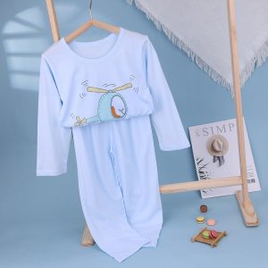 Bamboo cotton air-conditioned clothes (long sleeves and trousers) 130-150