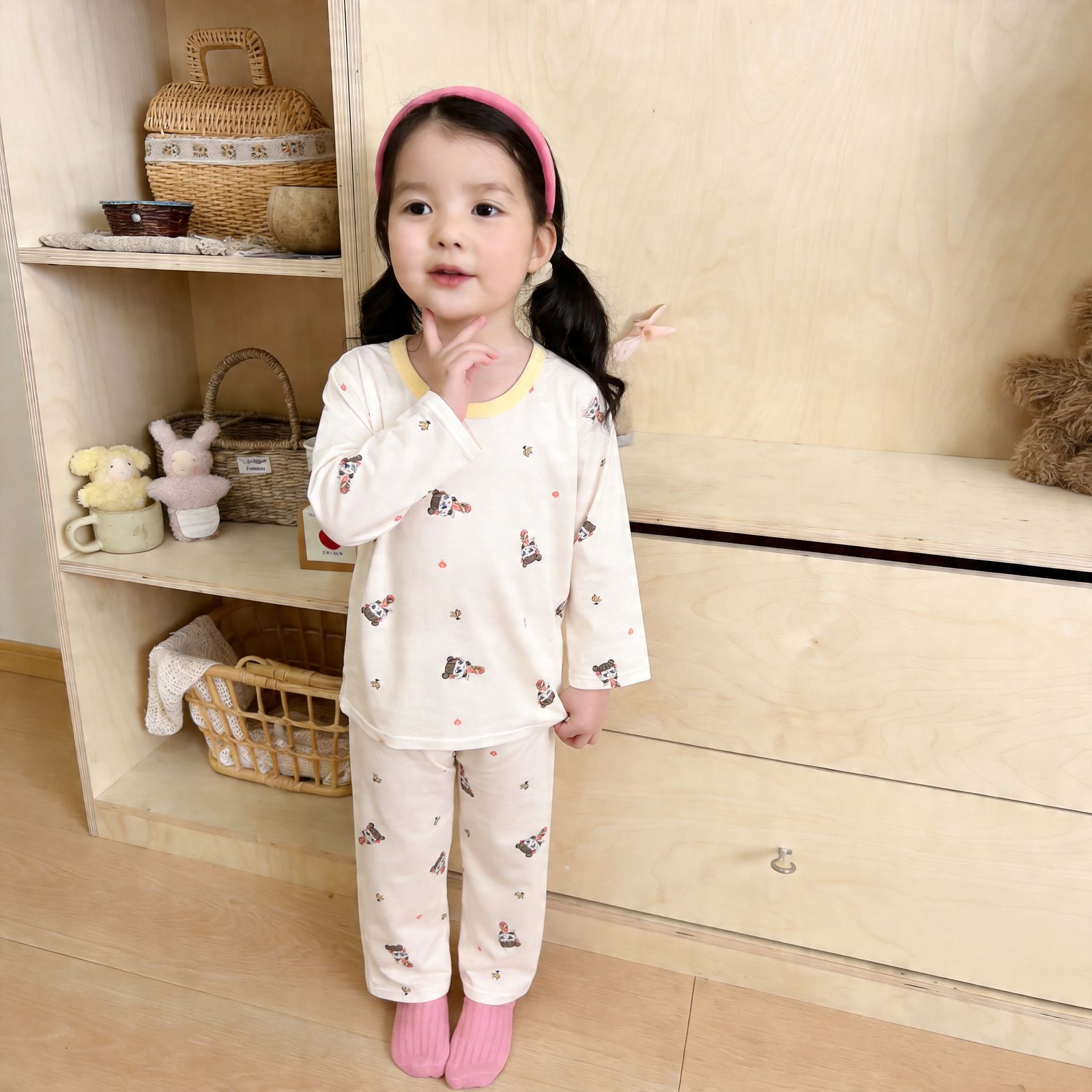 Beautiful cotton air-conditioned clothing 50.3% lyocell 42.2% cotton 7.5% spandex (long sleeves and trousers) 90-120