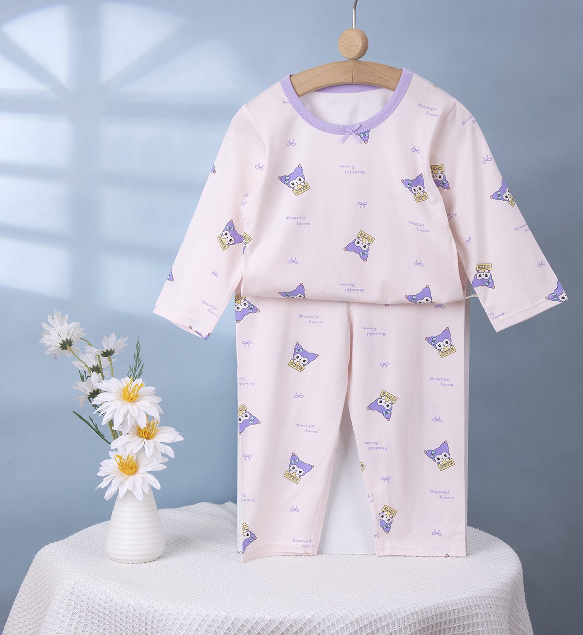 Beautiful cotton air-conditioning clothing 50.3% lyocell 42.2% cotton 7.5% spandex (long sleeves and trousers) 110-140