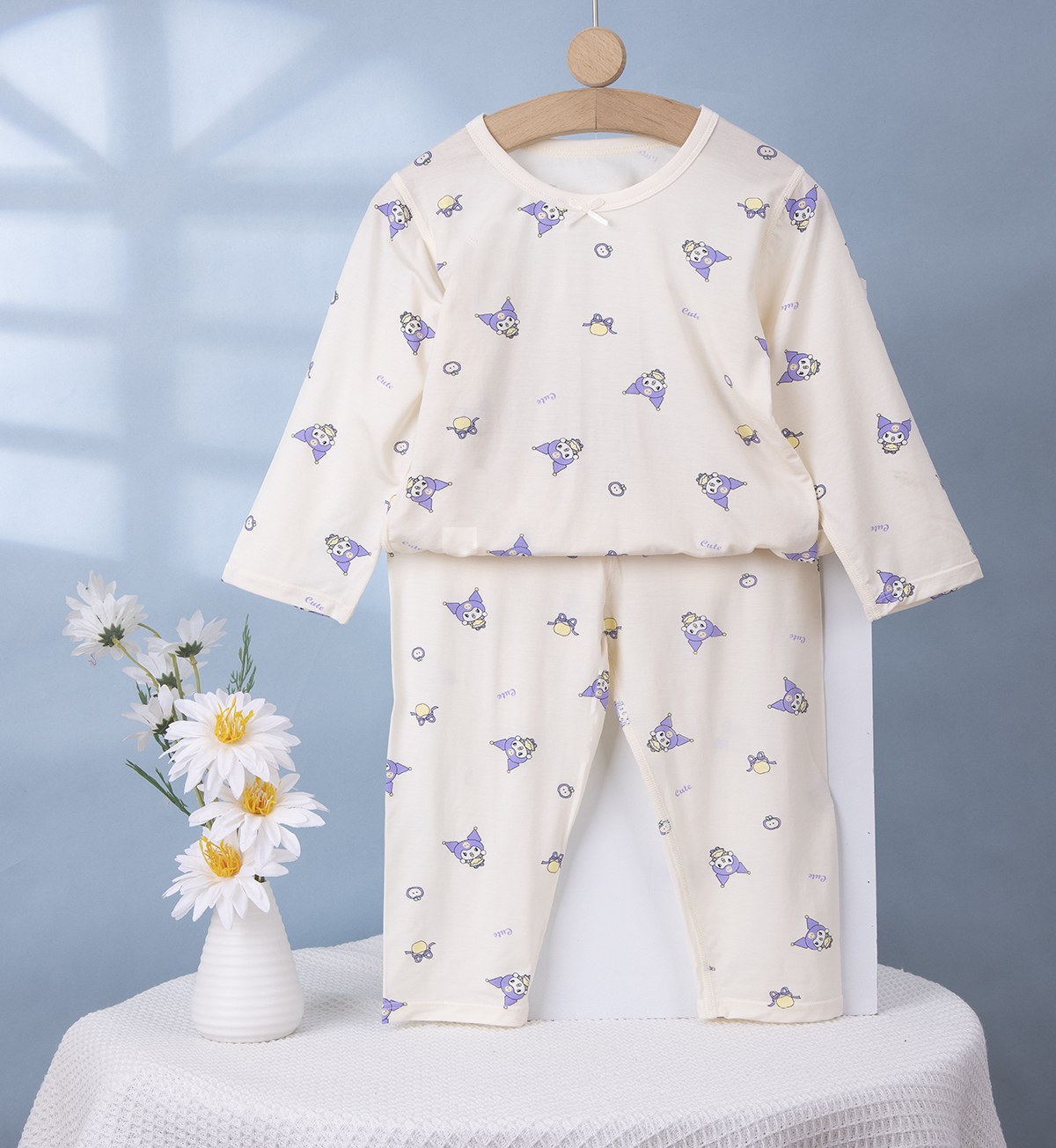 Bingshang cotton air-conditioned clothing 89.9% Lyocell 10.1% spandex (long sleeves and trousers) 110-140