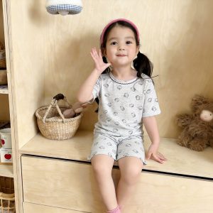 Beautiful cotton air-conditioning clothing 50.3% lyocell 42.2% cotton 7.5% spandex (short-sleeved pants) 90-120