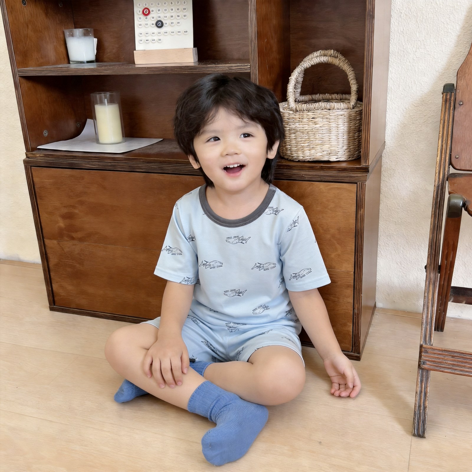 Beautiful cotton air-conditioning clothing 50.3% lyocell 42.2% cotton 7.5% spandex (short-sleeved pants) 90-120