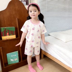 Beautiful cotton air-conditioning clothing 50.3% lyocell 42.2% cotton 7.5% spandex (short-sleeved pants) 100-120