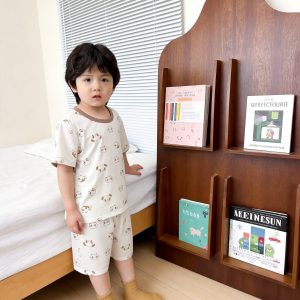 Beautiful cotton air-conditioning clothing 50.3% lyocell 42.2% cotton 7.5% spandex (short-sleeved pants) 100-120