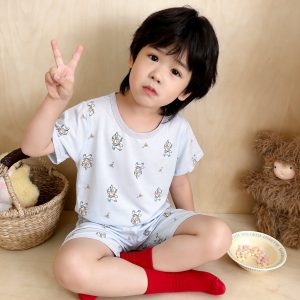 Beautiful cotton air-conditioning clothing 50.3% lyocell 42.2% cotton 7.5% spandex (short-sleeved pants) 100-120