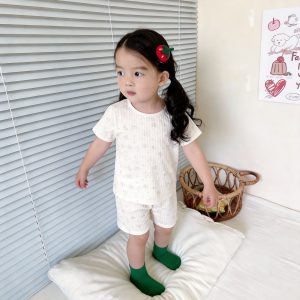Version 2.0 air-washed cotton yarn home clothes (short-sleeved) 90-130